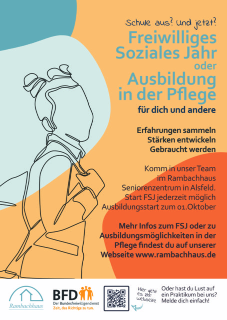 Info-Plakat: FSJ-Start jederzeit, Ausbildungsstart 1. Oktober